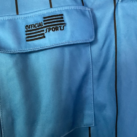 Official Sports 2 Mens Sz XL Soccer Referee Blue Red Stripe Long Sleeve Jerseys - Picture 5 of 12